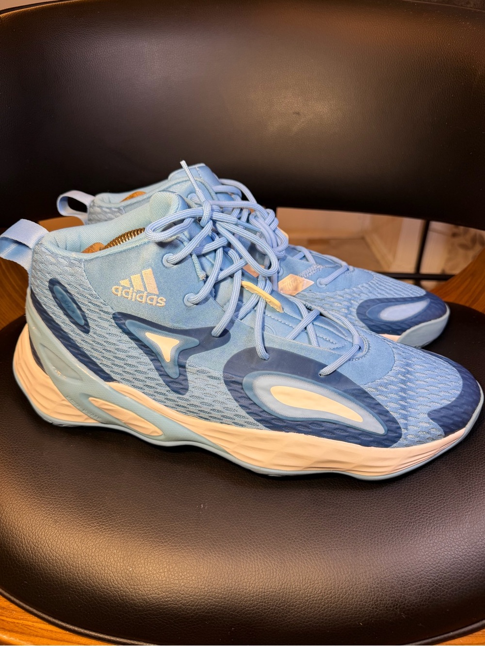 Adidas Exhibit A Mid 'Team Light Blue'GW2920 Men’s Sz 14.5